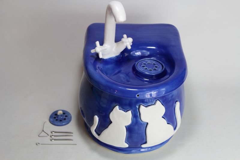 battery operated cordless pet drinking fountain pf17057 
