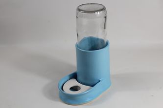 Pumpless EBI-Fountain with 1 hole and clear glass bottle reservoir